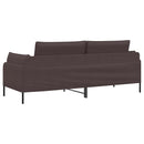 vidaXL 3-Fős kanapé Sötét Barna 222 x 81 x 89 cm Szövet