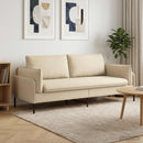 vidaXL 3-Fős kanapé Krémszínű 222 x 81 x 89 cm Szövet