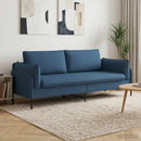 vidaXL 3-Fős kanapé Kék 222 x 81 x 89 cm Szövet