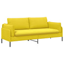 vidaXL 3-Fős kanapé Világos sárga 222 x 81 x 89 cm Szövet