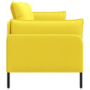 vidaXL 3-Fős kanapé Világos sárga 222 x 81 x 89 cm Szövet