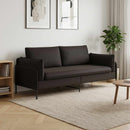 vidaXL 3-Fős kanapé Fekete 222 x 81 x 89 cm Bársony