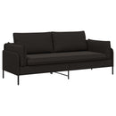 vidaXL 3-Fős kanapé Fekete 222 x 81 x 89 cm Bársony