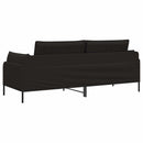 vidaXL 3-Fős kanapé Fekete 222 x 81 x 89 cm Bársony