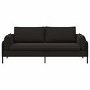 vidaXL 3-Fős kanapé Fekete 222 x 81 x 89 cm Bársony