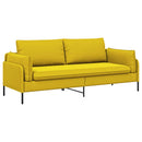 vidaXL 3-Fős kanapé 3-személyes Sárga 222 x 81 x 89 cm Bársony