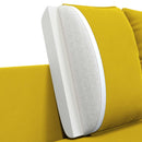 vidaXL 3-Fős kanapé 3-személyes Sárga 222 x 81 x 89 cm Bársony