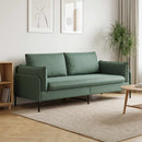 vidaXL 3-Fős kanapé 3-személyes Tengeri Zöld 222 x 81 x 89 cm Bársony
