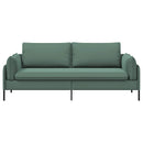 vidaXL 3-Fős kanapé 3-személyes Tengeri Zöld 222 x 81 x 89 cm Bársony
