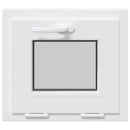 vidaXL Dönthető pinceablak RISOR 45 x 40 cm PVC és átlátszó síküveg