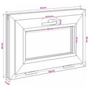 vidaXL Dönthető pinceablak RISOR 65 x 45 cm PVC és átlátszó síküveg