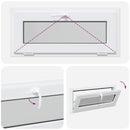 vidaXL Dönthető pinceablak RISOR 95 x 45 cm PVC és átlátszó síküveg