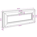 vidaXL Dönthető pinceablak RISOR 110 x 45 cm PVC és átlátszó síküveg