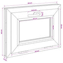 vidaXL Dönthető pinceablak RISOR 50 x 40 cm PVC és átlátszó síküveg