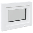 vidaXL Dönthető pinceablak RISOR 55 x 40 cm PVC és átlátszó síküveg