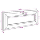 vidaXL Dönthető pinceablak RISOR 105 x 40 cm PVC és átlátszó síküveg