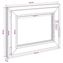 vidaXL Pinceablak RISOR 50 x 55 cm PVC és Üveg