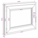 vidaXL Pinceablak RISOR 70 x 50 cm PVC és Üveg