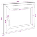 vidaXL Pinceablak RISOR 75 x 50 cm PVC és Üveg