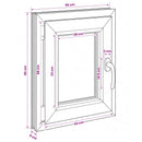 vidaXL Pinceablak RISOR 50 x 55 cm PVC és Üveg