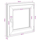 vidaXL Pinceablak RISOR 55 x 55 cm PVC és Üveg