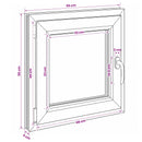 vidaXL Pinceablak RISOR 55 x 55 cm PVC és Üveg