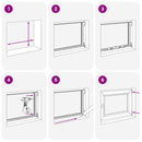 vidaXL Pinceablak RISOR 50 x 55 cm PVC és Üveg