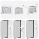 vidaXL Pinceablak RISOR 50 x 55 cm PVC és Üveg