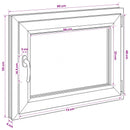 vidaXL Pinceablak RISOR 80 x 55 cm PVC és Üveg