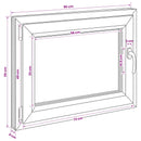 vidaXL Pinceablak RISOR 80 x 55 cm PVC és Üveg