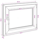 vidaXL Pinceablak RISOR 50 x 55 cm PVC és Üveg