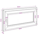 vidaXL Pinceablak RISOR 50 x 55 cm PVC és Üveg