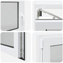 vidaXL Pinceablak RISOR 110 x 55 cm PVC és Üveg