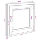 vidaXL Pinceablak RISOR 70 x 70 cm PVC és Üveg