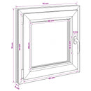vidaXL Pinceablak RISOR 70 x 70 cm PVC és Üveg