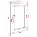vidaXL Pinceablak RISOR 50 x 90 cm PVC és Üveg