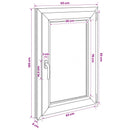 vidaXL Pinceablak RISOR 50 x 100 cm PVC és Üveg