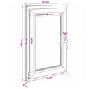 vidaXL Pinceablak RISOR 50 x 100 cm PVC és Üveg