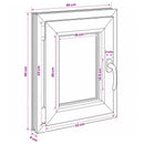vidaXL Pinceablak RISOR 40 x 50 cm PVC és Üveg