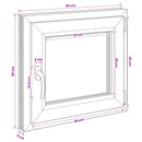 vidaXL Pinceablak RISOR 55 x 50 cm PVC és Üveg