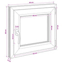 vidaXL Pinceablak RISOR 60 x 50 cm PVC és Üveg