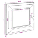 vidaXL Pinceablak RISOR 60 x 50 cm PVC és Üveg