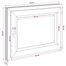 vidaXL Pinceablak RISOR 50 x 55 cm PVC és Üveg