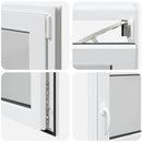 vidaXL Pinceablak RISOR 95 x 50 cm PVC és Üveg
