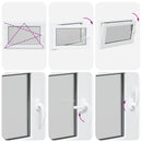 vidaXL Pinceablak RISOR 95 x 50 cm PVC és Üveg