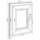 vidaXL Pinceablak RISOR 40 x 55 cm PVC és Üveg