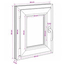 vidaXL Pinceablak RISOR 50 x 55 cm PVC és Üveg