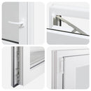 vidaXL Pinceablak RISOR 55 x 55 cm PVC és Üveg