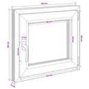 vidaXL Pinceablak RISOR 60 x 55 cm PVC és Üveg