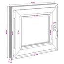 vidaXL Pinceablak RISOR 60 x 55 cm PVC és Üveg